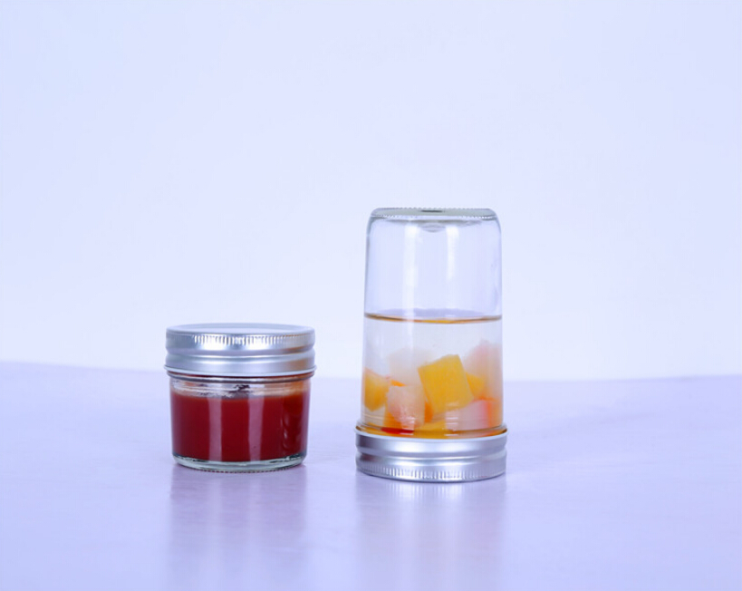 wide mouth recycled glass food jars
