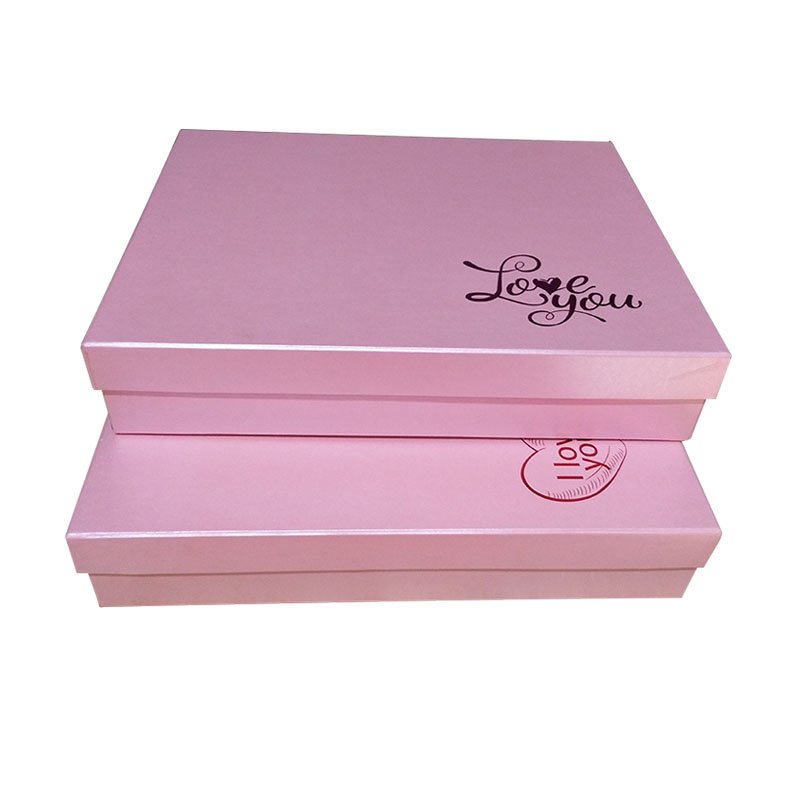 High quality custom wedding box packaging for gift, pink wedding invitations paper box