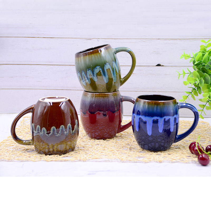 Nordic Style Spray Paint Reactive Glaze Fancy Ceramic Coffee Mug