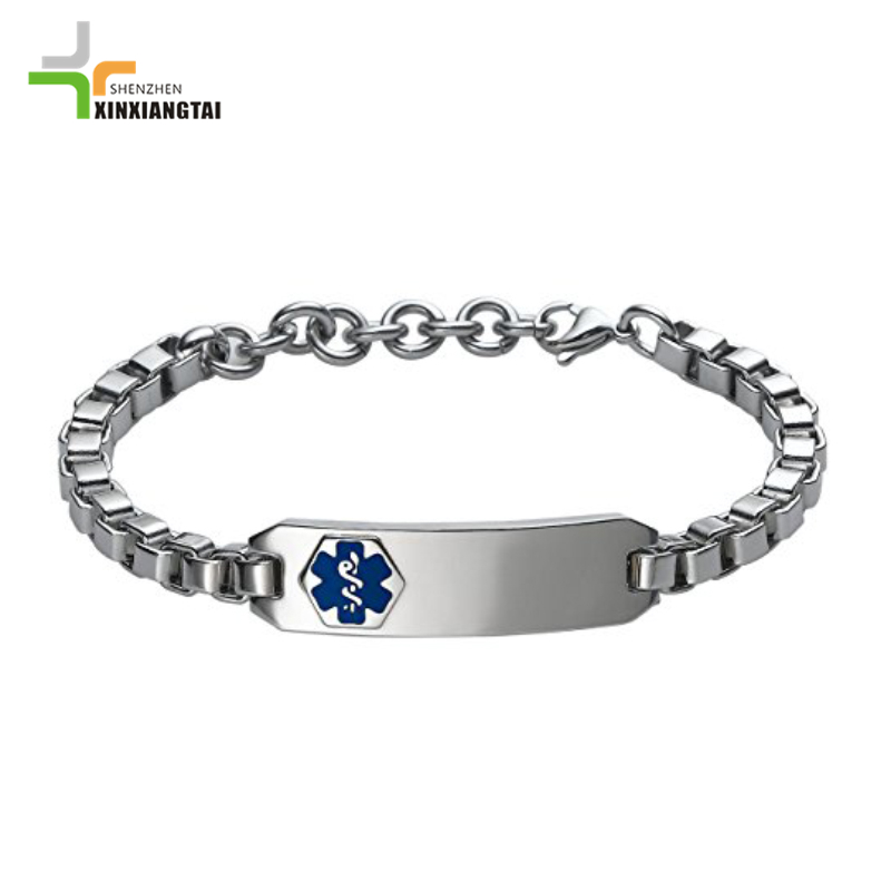 Bracciale Di Allarme Medico Di Emergenza Personalizzato, Regolabile In