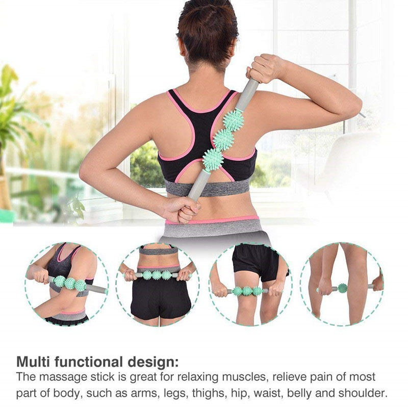 Muscle Massage Roller Yoga Stick With Point Spiky Ball Muscle Body Relax Tool