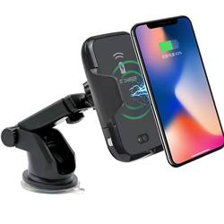 Suporte de carregamento infravermelho de carga rápida 10w montagem automática rápido carregador sem fio para celular qi
