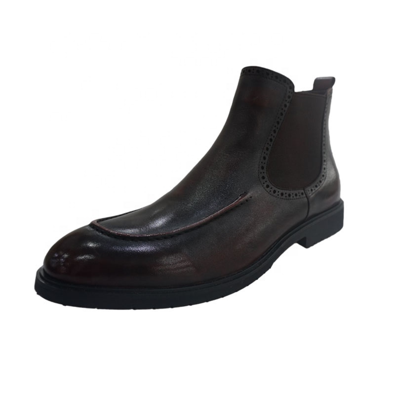 Броги, Китай, повседневные Зимние Модные мужские кожаные ботинки челси по щиколотку на заказ