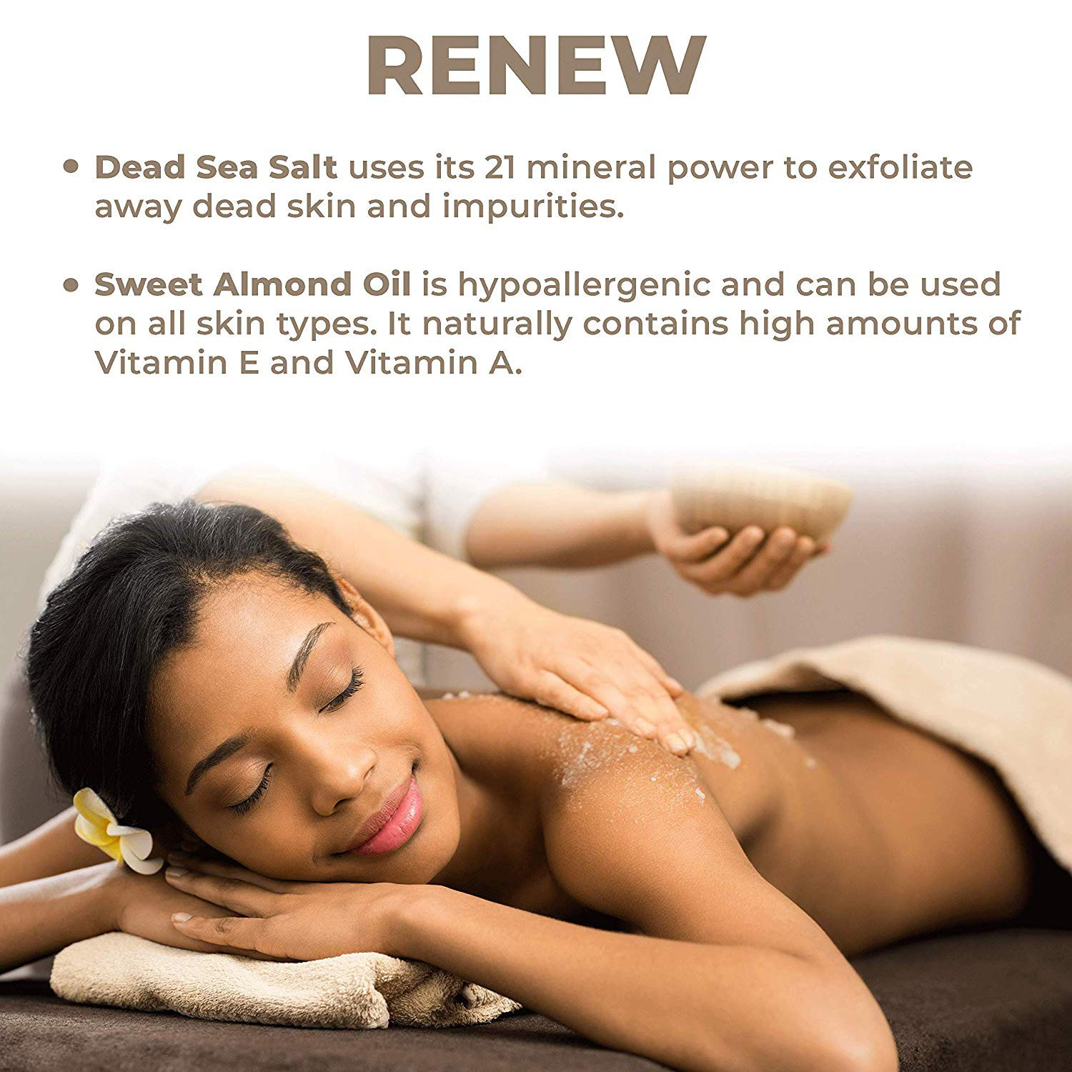 Wholesale Organic Body Care Exfoliating Dead Sea Salt body Scrub