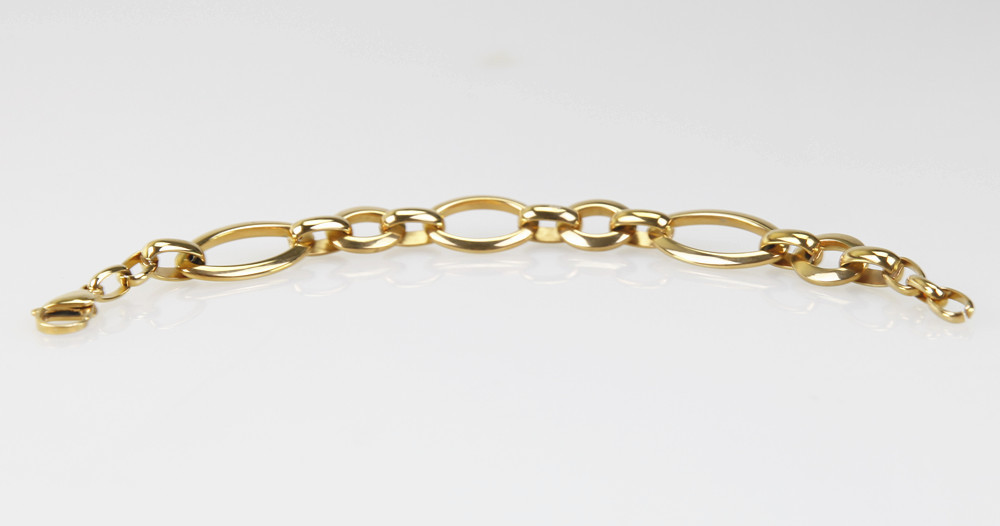 Moda joya al por mayor joyería de acero inoxidable chapado en oro cierre gran cadena de delfines pulsera pulsera