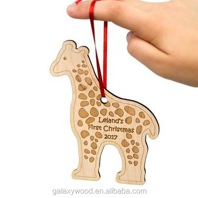 Деревянные подвесные украшения для рукоделия в форме животных, лазерная вырезка на заказ