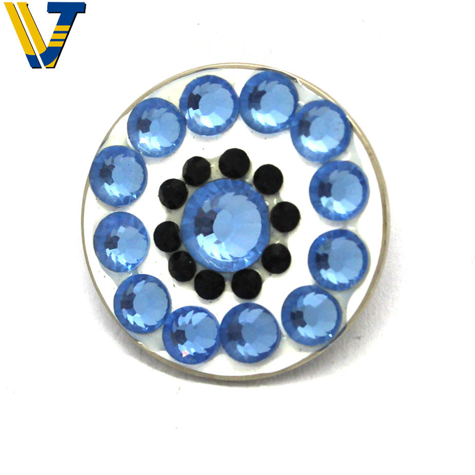 Пользовательские krystalpaint магнитный Гольф Мяч Маркер шляпа клип