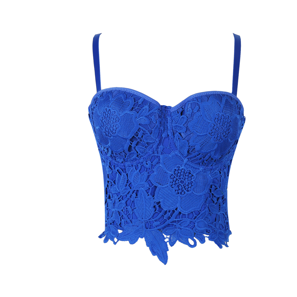 blusa estilo corset azul