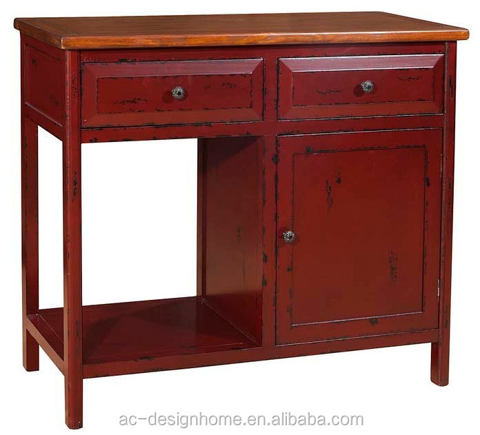 Chinese Red Pine Wood Cabinet W 1 Door 2 Drawers Buy Chinese