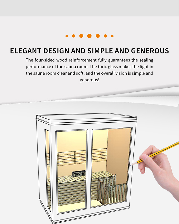 Simple traditional indoor steam sauna room