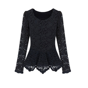 lace peplum tops with sleeves