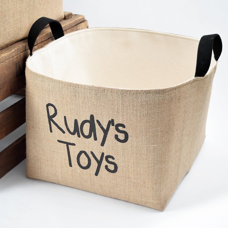 home storage organization jute toy storage basket