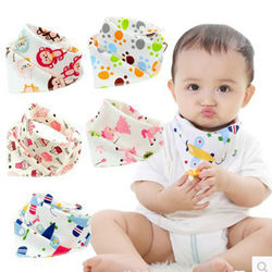 Amazon Bset Vendendo Impressão Baba Babadores Triângulo Cotton Baby Bib