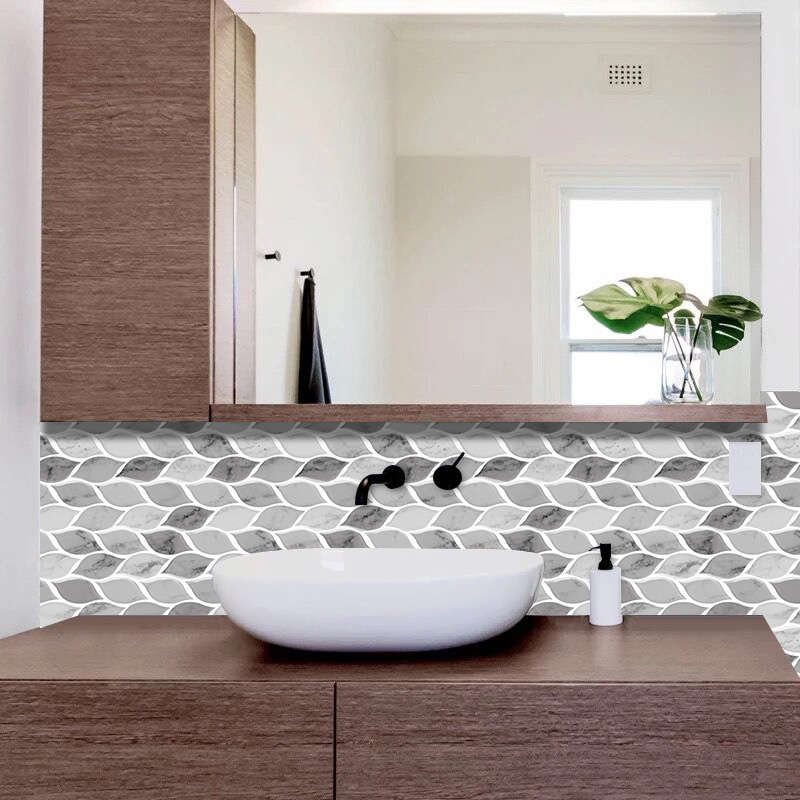 Vinyl backsplash peel and stick mozaik ayna sticker adhesive wall paper kitchen