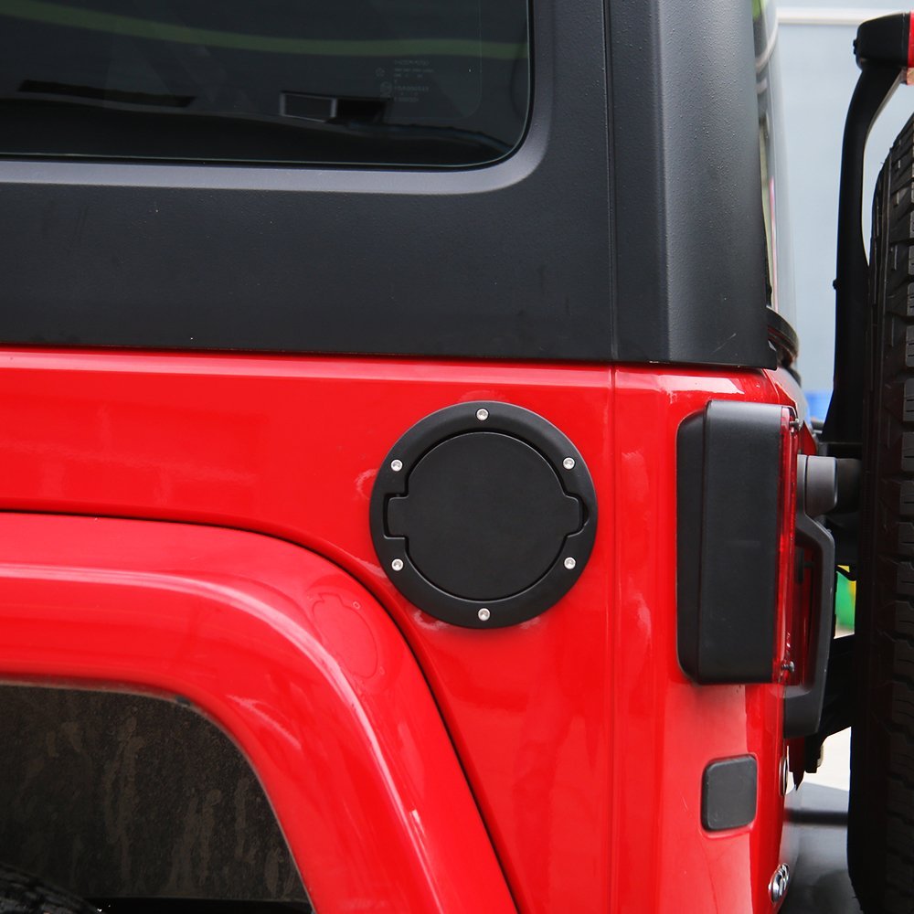 SXMA Fuel Filler Door Cover Gas Tank Cap Exterior Accessories For 2018 Jeep Wrangler JL Unlimited 2//4 Door