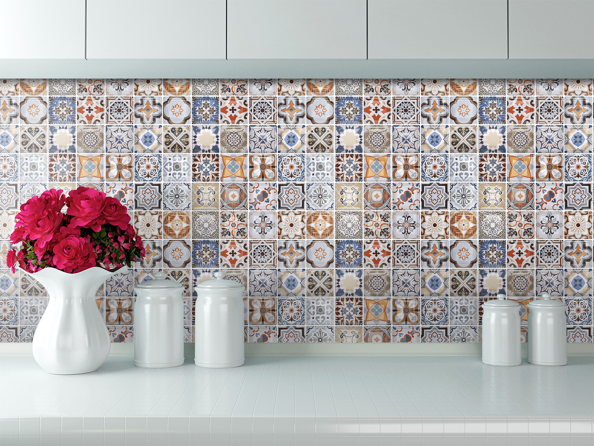 Home Marble Peel and Stick Backsplash Tiles Painel de Parede 3D Wall Coating