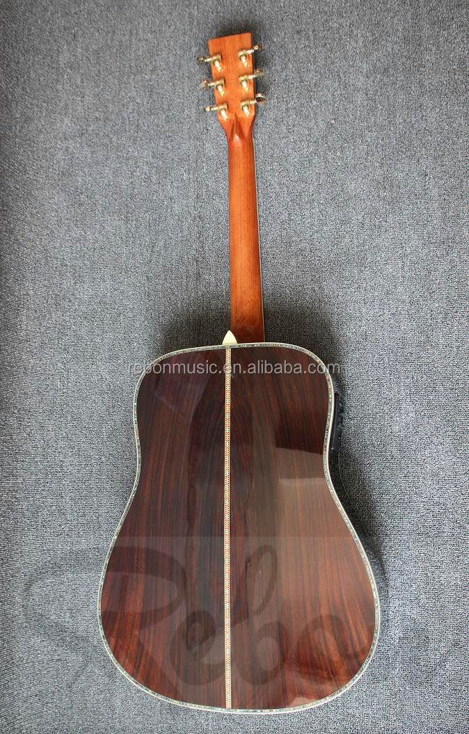 Weifang Rebon 6 String Acoustic Electric Guitar with Abalone Binding