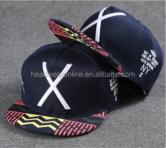 Cheap personality sports cap 5 board cap hip hop 3D embroidered bounce cap 	 snapback