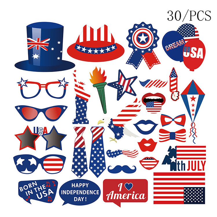 4th of July Decorations Red White Blue Metallic Tinsel Curtains for American Theme Party Patriotic Independence Day Photo Backdrops Props Decorations