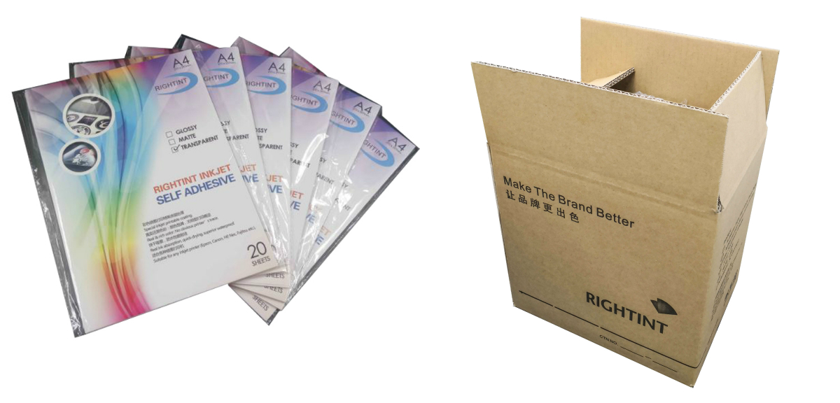 Whole sale Self Adhesive Inkjet Film Vinyl Sheet Waterproof transparent printing sticker paper