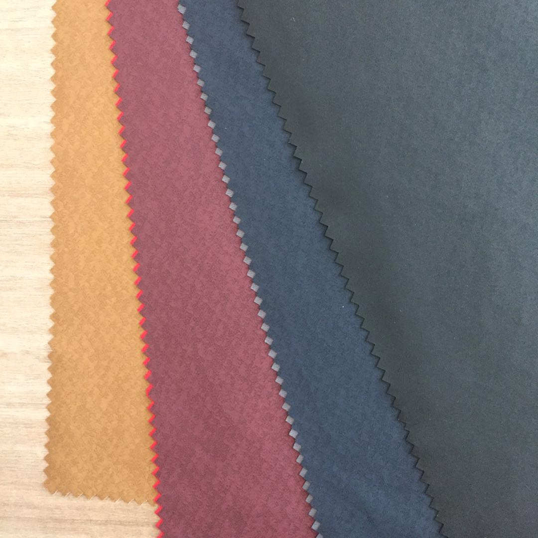 Кожа PU ткань PU Face Out печать для мужской куртки