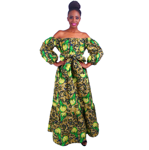 100% Cotton fashion African traditional dresses and skirts for women clothing