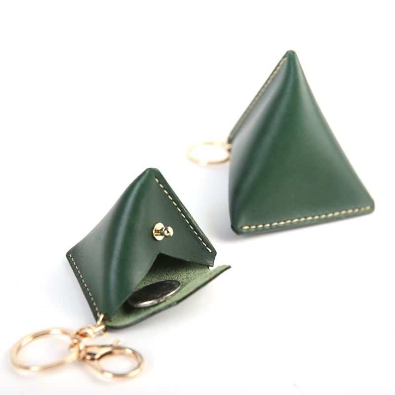 小物 LEATHER POUCH TRIANGLE Leather Small Coin Pouch Triangle | TechLeatherCraft