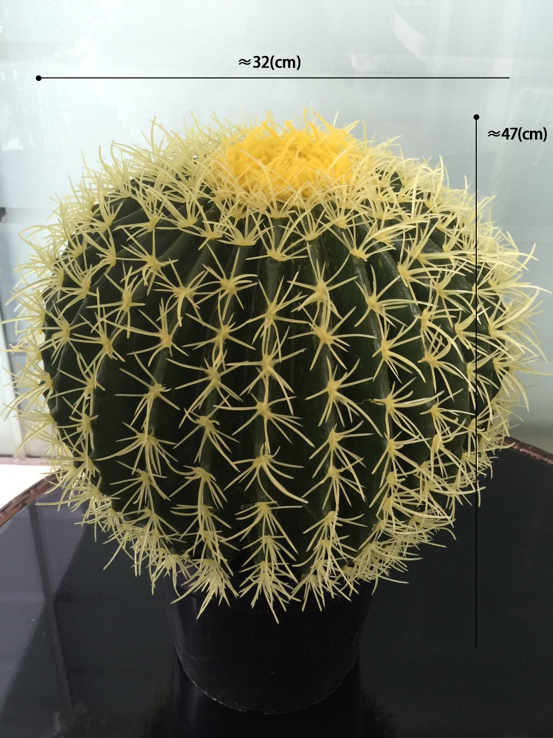 th-19人工人造人造多肉质圆形大型仙人掌植物,用于室内草本花园装饰