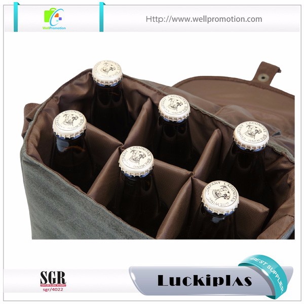 الثقيلة البيرة قماش برودة الحلوى ، خمر قماش 6 زجاجة حمل حقيبة النبيذ