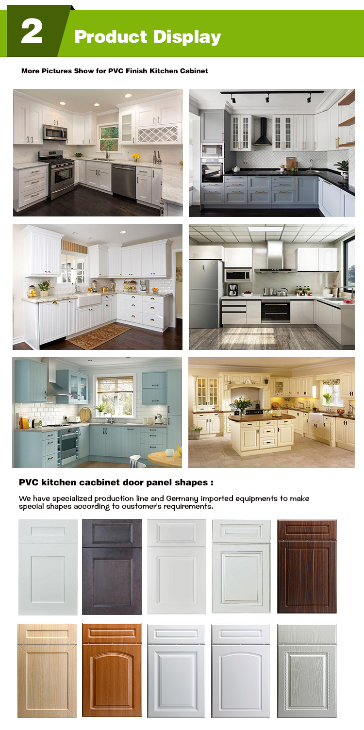 American shaker style laminate/pvc kitchen cupboard furniture