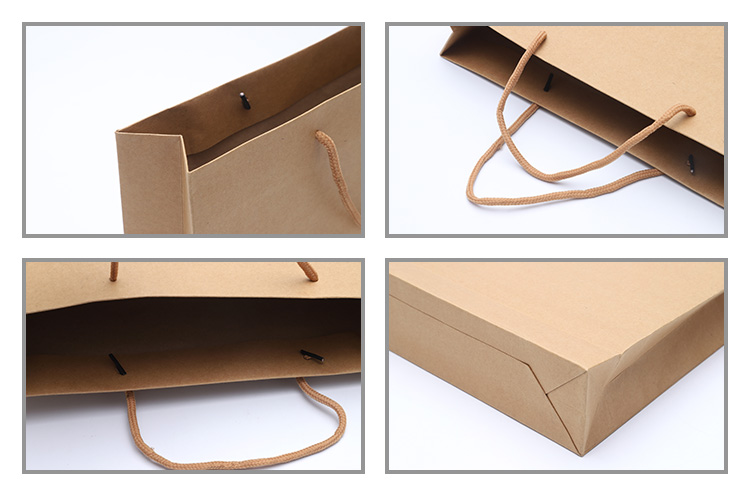 Wholesale Customised Printed Brown Kraft Paper Bag with Handle