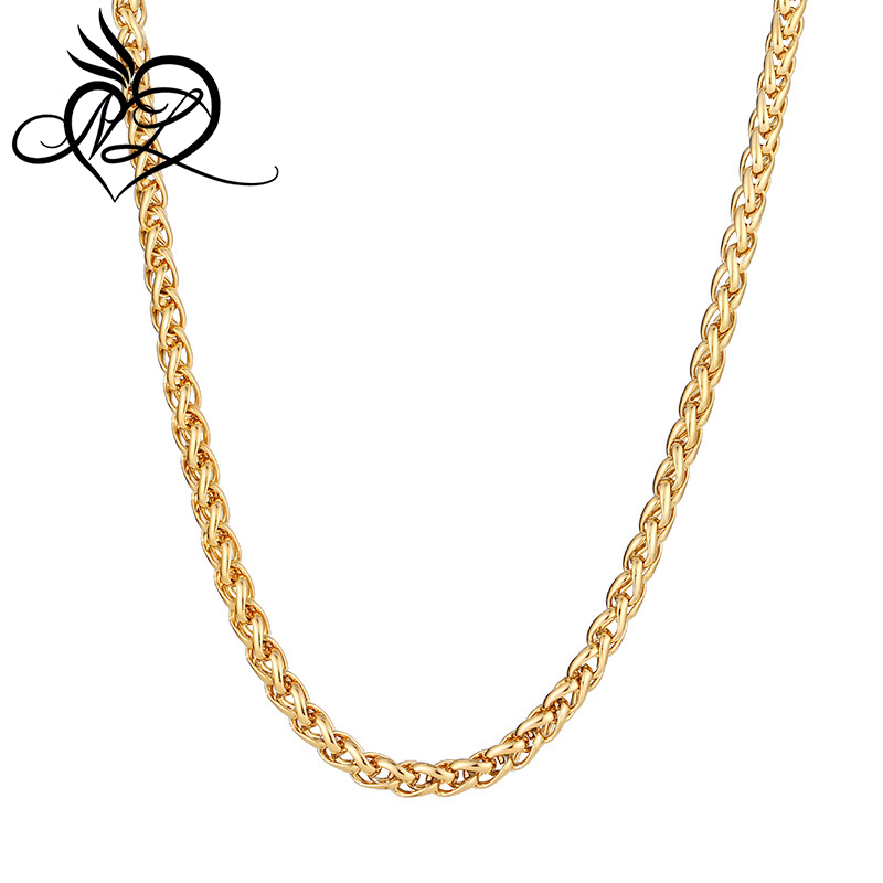 项链为男性女性黄金银色吊坠无数字不褪色珠宝 - buy stainless steel