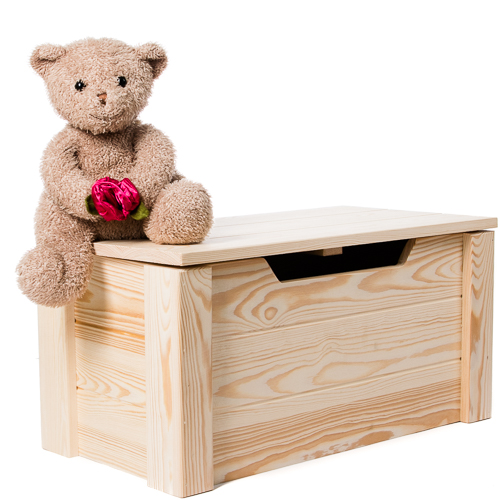 plain wood toy box
