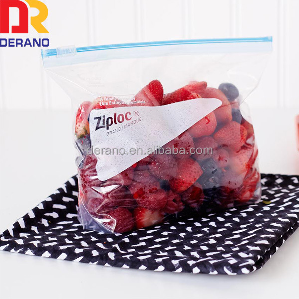 Индивидуальные Многоразовые хранения фруктов из полиэтилена низкой плотности застежка-молния слайдера мешок/пластиковый мешок с застежкой-молнией
