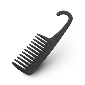 Professional Factory Custom Plastic Hook Detangling Wide Tooth Comb
