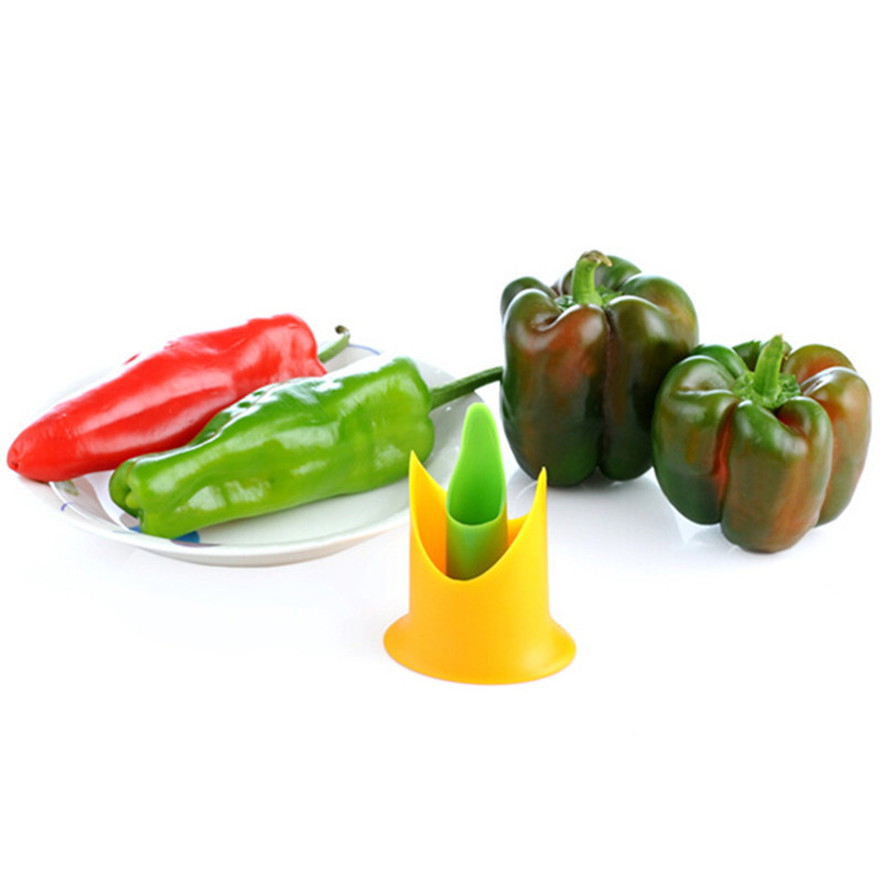Corers Kitchen Dining Green Pepper Corer Tool Jalapeno Pepper Corer Seed Remover Core Deseeder To Peel Slice Off Bell Banana Stainless Steel Chili Tops Cooking Accessories Kitchen Tool Gadgets Set