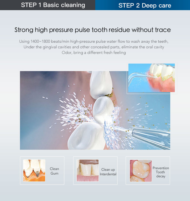 FC163 Nicefeel 600ml water flosser electric toothbrush combo