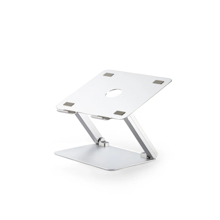 Universal aluminum adjustable height lightweight desktop laptop notebook computer holder riser stand folding portable silver