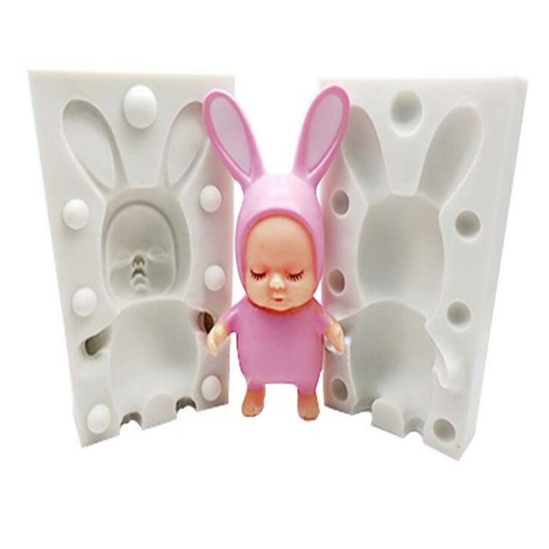 2019 Amazon venda quente Coelho Bonito do bebê Molde Do Bolo Mousse Molde Do Bolo