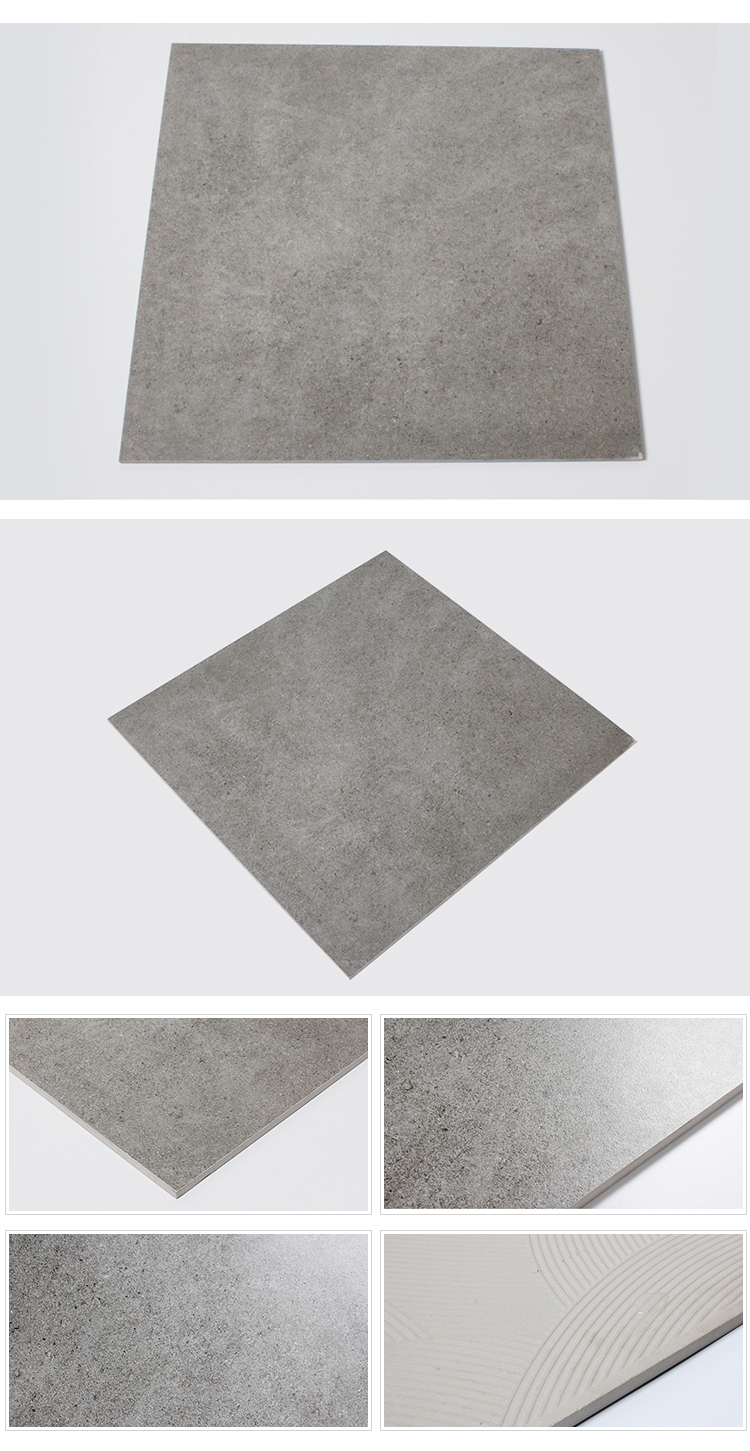 Dark Grey Color Ceramic Floor Tile 600x600 Porcelain Rustic from China