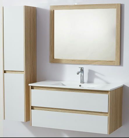 2 Drawers Hanging MDF Antique Sets  Wholesale Specials Bathroom Cabinets Vanity with Side Cabinet