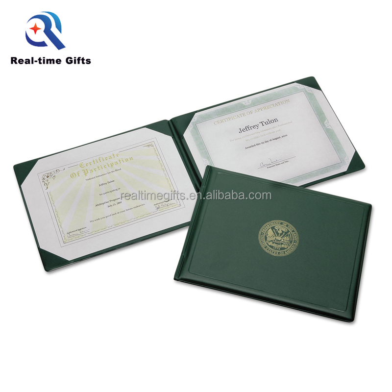 Дешевый виниловый держатель для диплома А4 из ПВХ с подкладкой для школьного выпускного