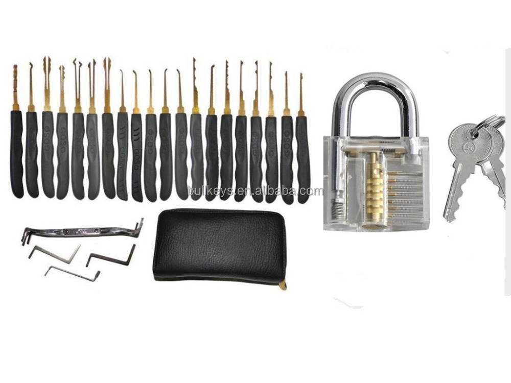 Отмычки для вскрытия замков. Набор отмычек с прозрачным замком. Goso ab11