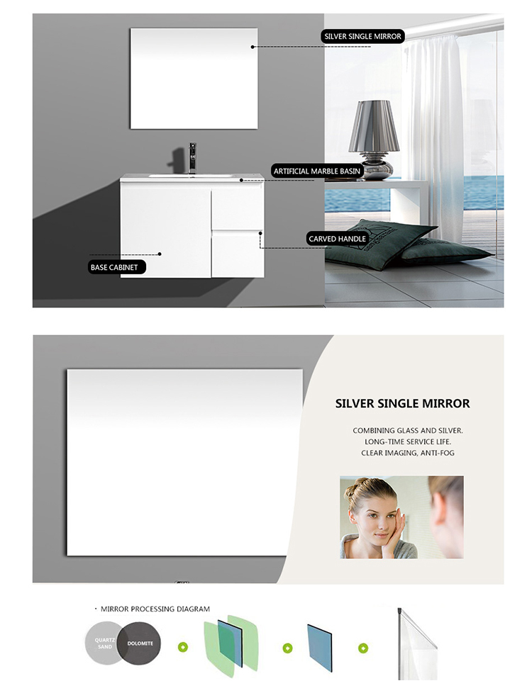 Wall Classic High Gloss White Lacquer Bathroom Cabinet Modern Vanity