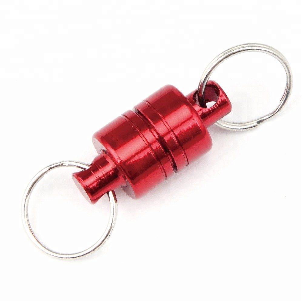 SAMSFX Fishing Strongest Magnetic Net Release Holder Aluminum Shell Magnet with Lanyard for Fly Fishing Landing Net