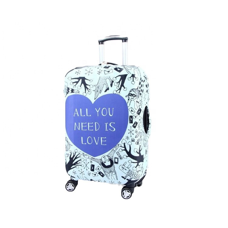 Rose Gold Marble Shine Travel Suitcase Protector Zipper Suitcase Cover Elastic