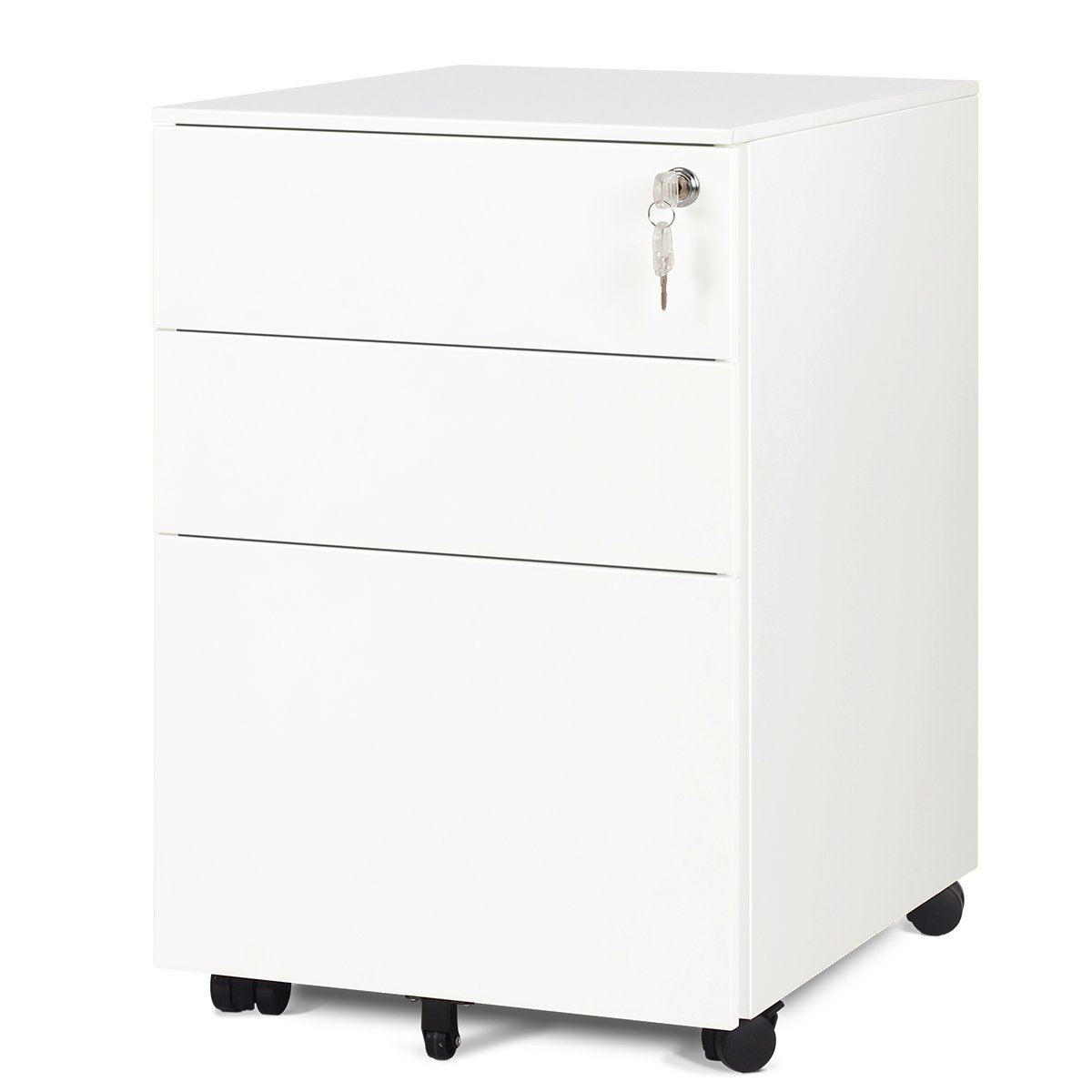 Mobile Filing Cabinet Pedestal under Desk with 3 Drawer for Lockable