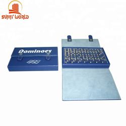 customized leather domino set