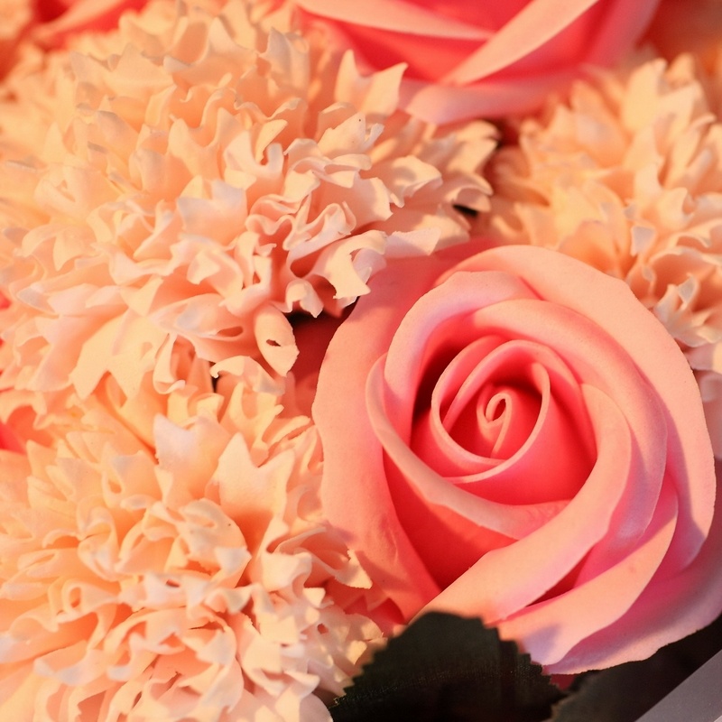 迷你肥皂花束玫瑰肥皂花礼品盒 - buy rose soap flower bouquet,soap