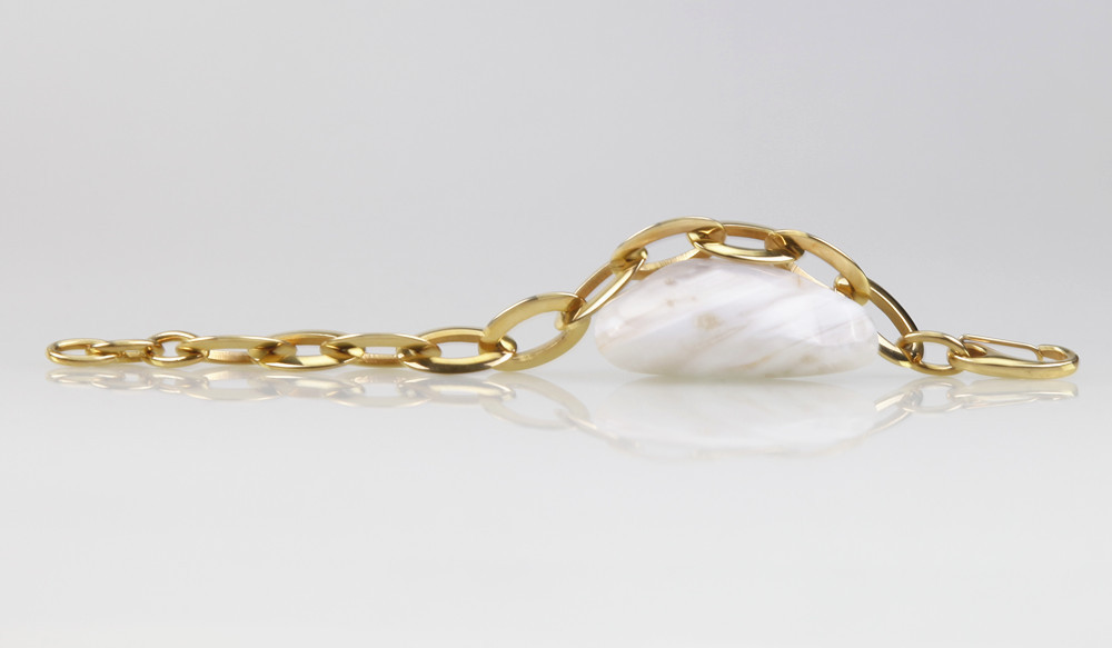 Moda joya al por mayor joyería de acero inoxidable chapado en oro cierre gran cadena de delfines pulsera pulsera